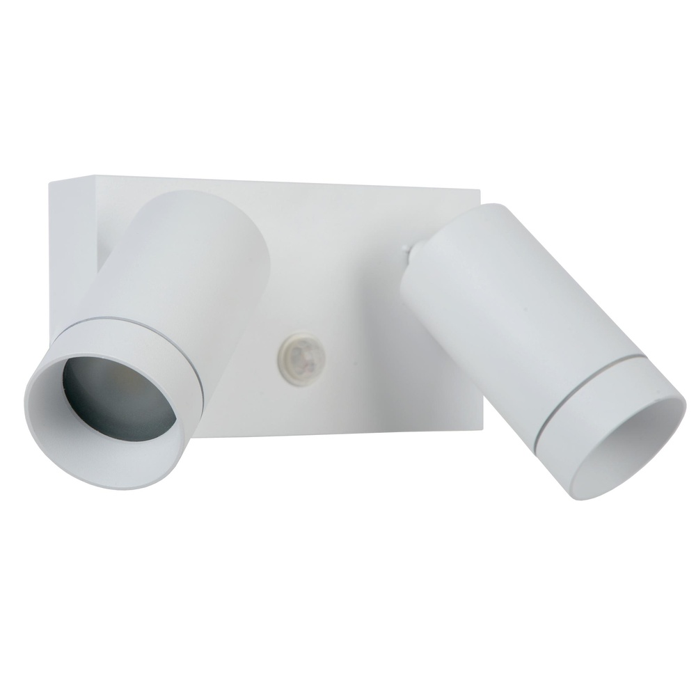 Lucide WandspotTaylor IP54 dubbel met sensor wit - 09831/02/31
